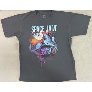 Space Jam 2 T-Shirt Size L Retro Movie Michael Jordan Looney Tunes‎ Ready To Jam